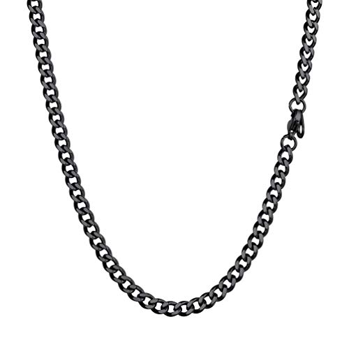 PROSTEEL Colar de corrente urbana urbana para homens mulheres, 4,8 mm / 6 mm / 10 mm / 14 mm de largura, 41 cm - 76 cm de comprimento, inclui caixa de presente
