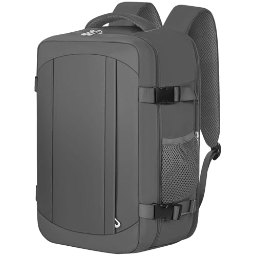 Ltemziiy Mochila viagem cabine avion 40 x 20 x 25 para Ryanair, mala de bagagem de mão mochila de cabine Travel Backpack tamanho 20 l - cinzento, cinzento, 40 x 20 x 25, Casual
