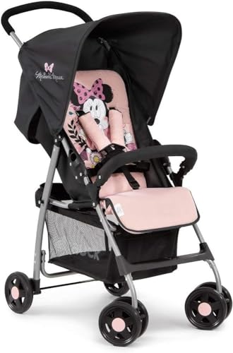 hauck Sport Carrinho de bebé leve desde o nascimento - cadeira de passeio reutilizável para crianças até 15 kg - carrinho dobrável ultraleve 5,9 kg - cesta grande até 3 kg - Disney Minnie Mouse rosa