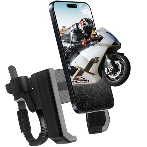 Suporte de telemóvel da bicicleta, suporte de telemóvel para motociclo, suporte universal de 360° para guiador e Scooter para iPhone 16 15 14 Pro MAX Plus, Samsung S24, todos 4,5" - 7" Smartphone