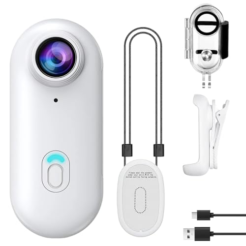 OBEST Câmara ação 360 ° 1080 p, câmara de mergulho impermeável, wi-fi câmara desportiva capacete moto magnético portátil grande angular de 120°, body CAM vídeo para Vlog ciclismo animais de estimação