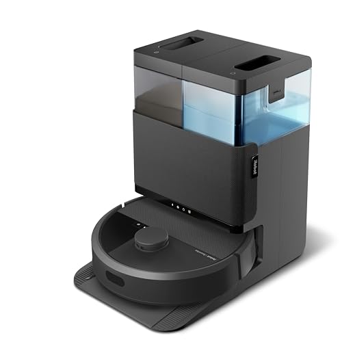 iRobot Roomba Plus 405 Combo com base AutoWash multifuncional e auto-limpeza, lavagem e secagem com manchas duplas eleváveis, Clearview LiDAR, 75 dias de auto-esvaziamento, lavagem dupla com