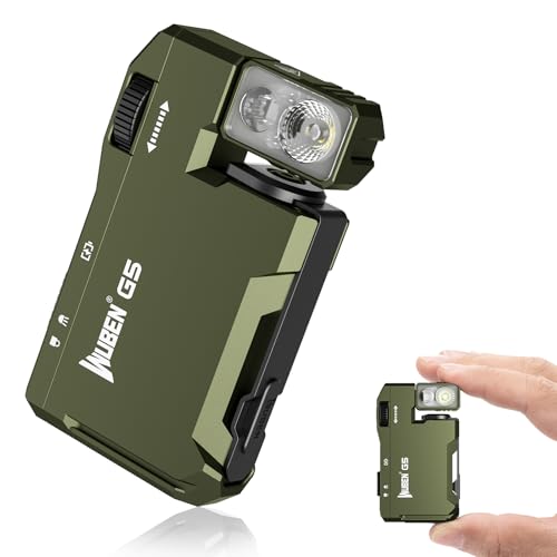 WUBEN G5 Lanternas LED de alta potência 400 lúmenes, lanterna LED recarregável USB RGB potente, lanterna LED pequena a pilhas, IP68 impermeável portátil Flashlight emergência Camping (verde)
