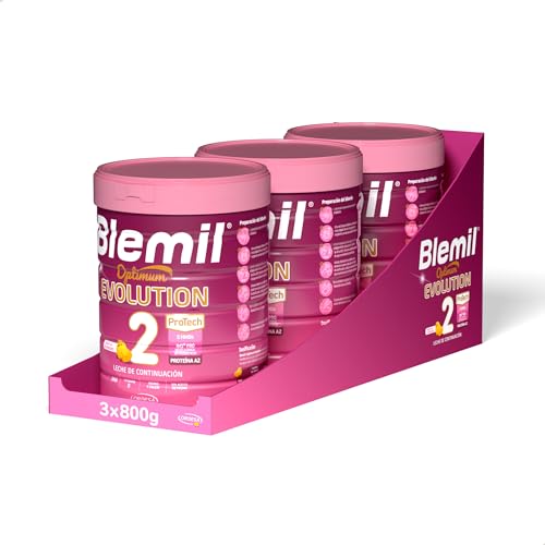 Blemil 2 Optimum Evolution 3 PACK | 3 frascos de 800 g, leite de continuação em pó para bebé a partir dos 6 meses - Amazon Exclusive