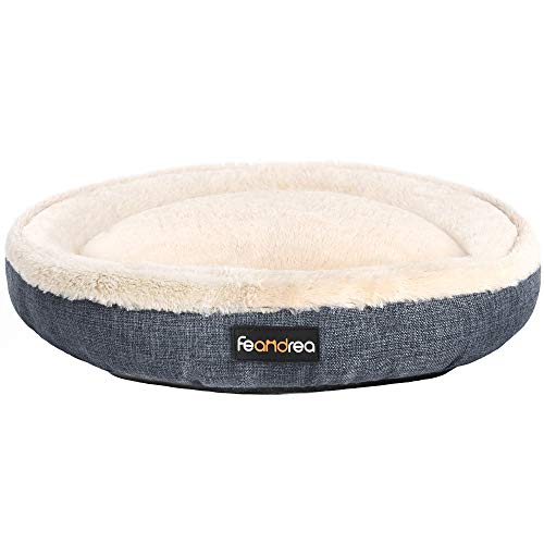 Feandrea Sofá de cão, cama de gato, diâmetro de 75 cm, cinzento-escuro PGW075G01