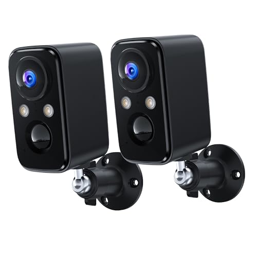 Câmara de vigilância WiFi interior exterior: 2 K câmaras de vigilância sem cabos bateria - câmaras vigilância domicílio WiFi visão noturna cor detetor de movimento IP66