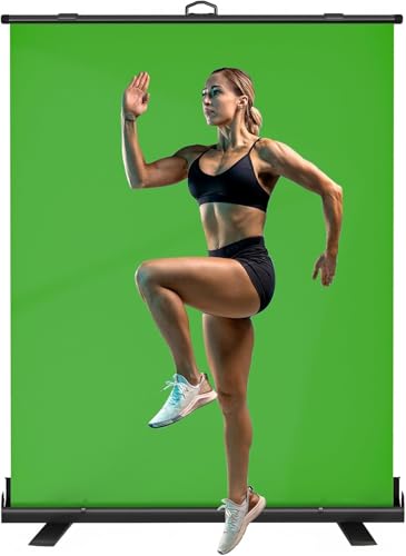WASJOYE Green Screen - Fundo verde portátil profissional para foto, vídeo, jogos ao vivo, estúdio virtual, Tiktok (150 * 200 cm)
