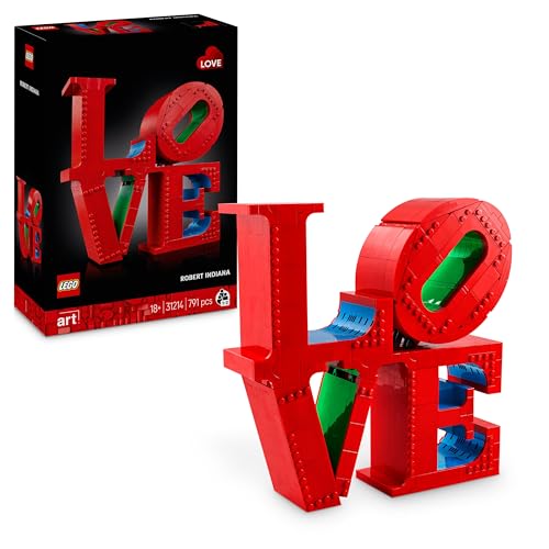 LEGO Art Love Maquete 3D para construção para adultos, presente para casais no dia dos namorados ou dia da mãe, letras de decoração para casa e quarto, escultura arte pop 31214