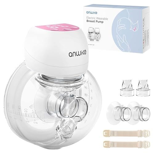 ANWIKE Lanches elétricos, 193 g, removedor de leite mãos livres, ultraleve com ecrã LED, 3 modos de 9 níveis, silencioso <40 dB, com flanges de 21/24 mm, ideal para casa, carro, farmácia e viagens