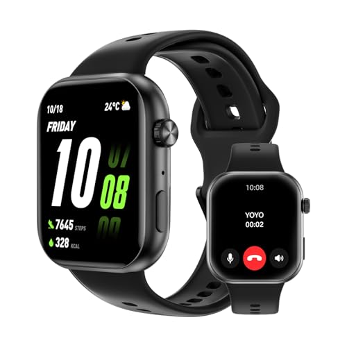 HONOR Choice Watch 2i, chamadas Bluetooth Smart Watch, 1,85 polegadas AMOLED, 14 dias de autonomia, Spo2, 1ATM, IP68, compatível com Android e iOS, preto