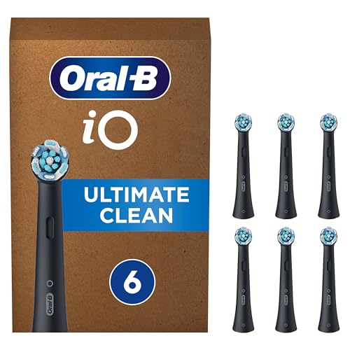 Oral-B iO Ultimate Clean cabeça de escova elétrica preta, embalagem de 6 unidades, adequada para caixas de correio
