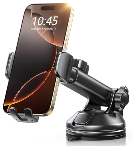CIRYCASE Suporte móvel para carro, 360° rotação suporte telemóvel carro universal para para-brisas/salpico [sucção ultra potente] suporte de telemóvel para iPhone 16/15, Galaxy e telefones de 4-7"