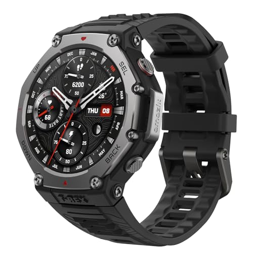 Amazfit T-Rex 3 Outdoor Smartwatch 48mm Pantalla AMOLED, Mapas & Navegación Offline, 6 Sistemas de Satélite GPS Doble Banda, 27 Días de Duración de Batería, Pago NFC, 170 Modo Deportes de Aventura
