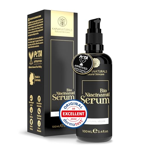 Sérum de Niacinamida BIO de alta concentração, 100 ml, 10% niacinamida, 1% zinco. Reduz os poros. Atenua as manchas. Contra grãos, inflamações e vermelhidão