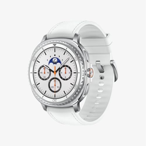 Samsung Galaxy Watch8 Classic 46 mm, Bluetooth, correia híbrida, Smartwatch com design com moldura giratória, garantia 3 anos + 1 ano extra, branco (versão espanhola)