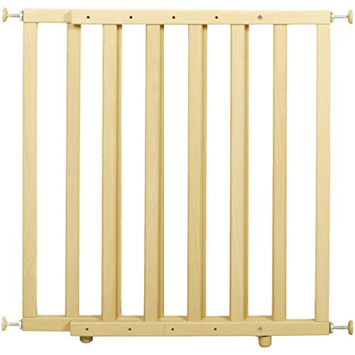 roba Barreira de segurança infantil extensível, madeira natural, sem perfuração, para portas e escadas, largura ajustável de 62, 106 cm