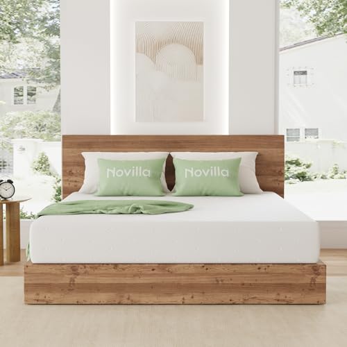 Novilla Colchão viscoelástico 90 x 190, espuma de gel com memória, colchão de espuma, confortável e respirável, firmeza média, capa de colchão removível e lavável, certificado Oeko-Tex, altura 18 cm
