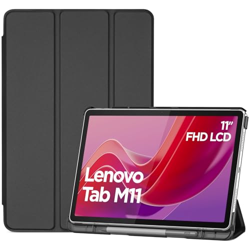 ProCase Capa rígida para Lenovo Tab M11 11" 2024, mais resistente e fácil de limpar do que silicone, para Lenovo Tab M11 11" 2024, capa fólio com suporte e tampa magnética, preto