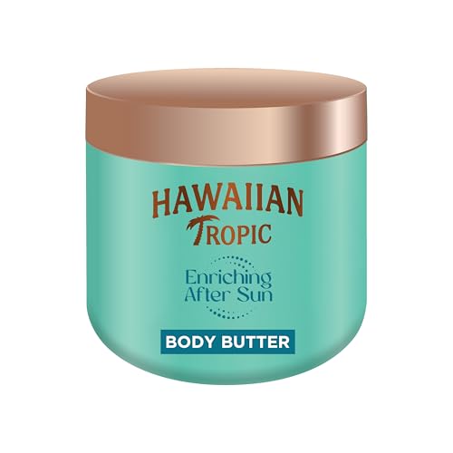 Hawaiian Tropic After Sun Body Butter - manteiga corporal com sabor de aroma de coco, fórmula hipoalergénica de hidratação intensa - formato: 250 ml