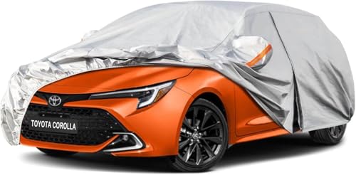 Kayme Capa de carro exterior, compatível com Toyota Corolla Hatchback (1976-1993), capa para carro impermeável anti-UV, anti-UV, anti-poeira, de 6 camadas, cobertura de carro com fecho de correr e