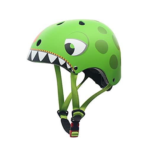 XIAPIA Capacete para meninos e meninas de 2 a 5 anos, capacete infantil de bicicleta ajustável, capacete de patinadora para crianças, artigos desportivos leves e robustos, diâmetro 51-54 cm