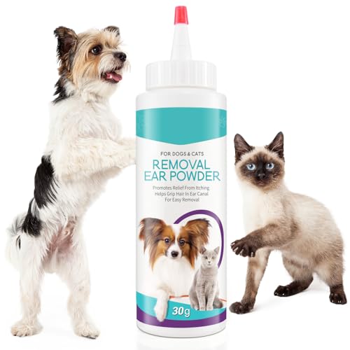Pó para os cuidados com os ouvidos de cães, ação rápida contra infecções e comichões, elimina o erume, sujidade e maus odores, alivia o inchaço (30 g)