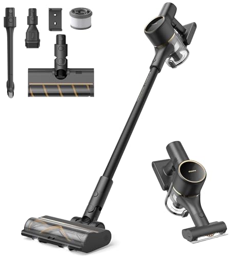 DREAME R10 Pro Aspirador sem cabos, 150 AW potente sucção, aspirador sem cabo com escova de multi-superfície e luzes LED, ideal para limpeza de casa e carro, leve e versátil
