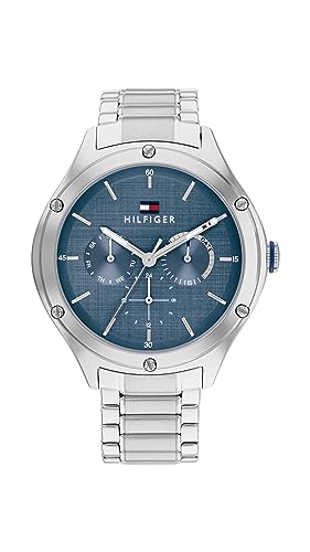 Tommy Hilfiger Relógio analógico de quartzo multifuncional para mulher com correia em aço inoxidável
