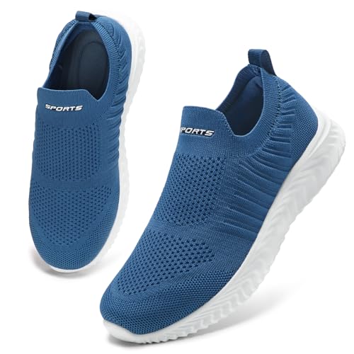 HKR Sapatilhas Slip-On para mulher, confortáveis e leves para correr trabalhar passear