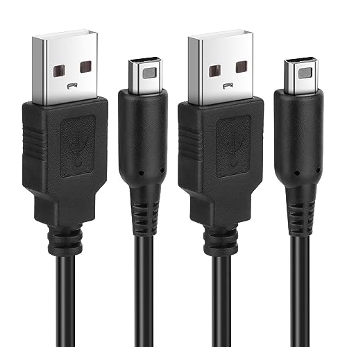 AXFEE Cabo de carregamento para Nintendo 3DS, 2 pacotes de carregador 3DS, cabo de carregamento USB de 1,2 m, para Nintendo 3DS, cabo de carregamento, para Nintendo New 3DS XL/3DS XL/New 2DS