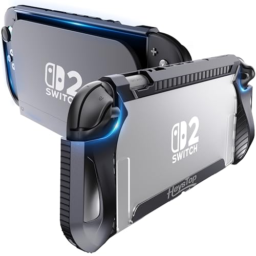 HEYSTOP Carcasa Protectora para Nintendo Switch 2, Carcasa de TPU Dockable Compatible con Consola Nintendo Switch 2 y Joycon Grip con Tapa para Joystick