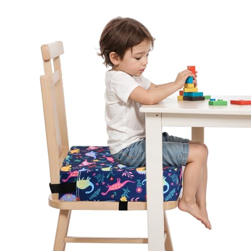 Assento elevador para crianças, assento de elevação infantil almofadas para crianças para bebé, tapete de cadeira para refeições lavável e ajustável, removível cadeiras grossas almofada crianças