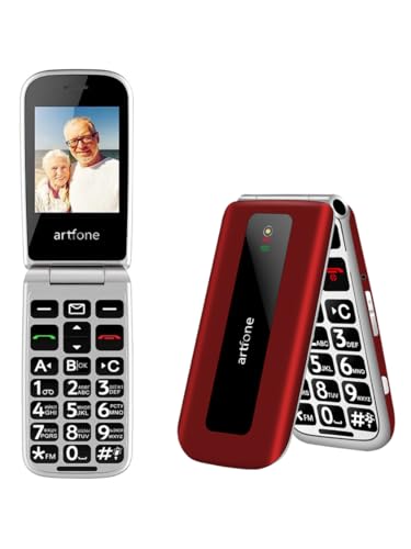artfone F20 2G gsm Telefone móvel de tampa para maiores. Botões e teclas grandes ecrãs, 2,4" GZRD Chamada rápida. Mobile para idosos. Botão SOS Bateria de 1300 mAhSJFS Duplo SIM, FMSJFS USB-C