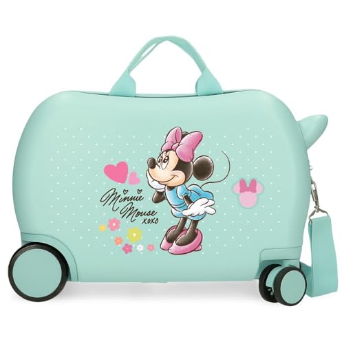 Disney Joumma Bags, Minnie Imagine, mala de cabine, mala infantil, fabricada em ABS, um material, quatro rodas duplas de rotação multidirecional, fecho de combinação lateral.