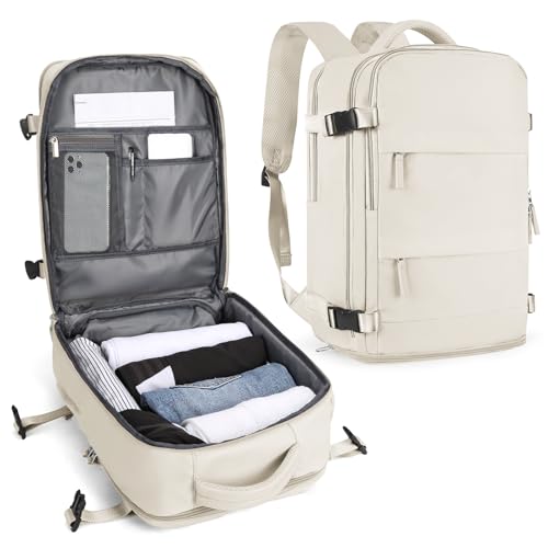 SZLX Mochila de viagem para mulher, mochila a vácuo, bagagem de mão 40 x 30 x 20 Ryanair Easyjet, mochila de transporte impermeável para desporto ao ar livre, malas de viagem para computador portátil