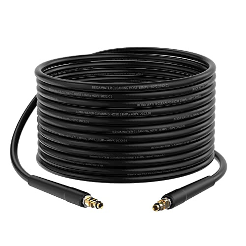 Stone Banks 10 m Mangueira de alta pressão para Kärcher K2 K3 K4 K5 K6 K7 conector rápido de tomada tipo clique, mangueira de substituição para máquina de lavar de alta pressão