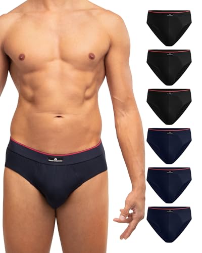 DANISH ENDURANCE Cuecas homem Slip de algodão, Slips homem respiráveis, 3 Pack - cuecas para homem, Slips homem algodão, Slip homem