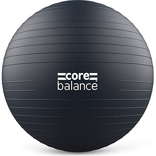 CORE BALANCE Bola de pilates, para fitness, ioga, mulheres grávidas e para exercícios ginástica, muito resistente, tamanho 55 cm, 65 cm, 75, cm, 85 cm, bomba incluída