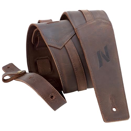 Nefelibata Alça de guitarra de 3", com amortecimento de espuma e laço para guardar o cabo, para baixo, guitarras elétricas e acústicas