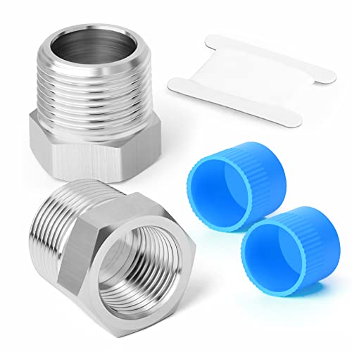ERGAOBOY 5 unidades 1/4" fêmea BSP a 3/8" BSP macho forjado redutor cubo hexagonal, adequado para conexão de tubo