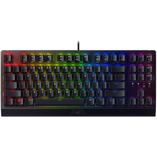 Razer BlackWidow V3 Tenkeyless - Teclado mecânico para jogos, teclado Gaming compacto com interruptores mecânicos, iluminação cromática RGB, gestão de cabos, teclado US