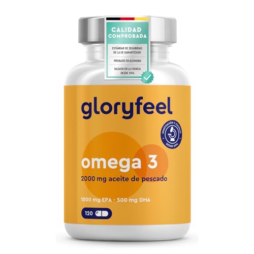 Ómega 3 cápsulas 2000 mg - Alta potência 1000 mg EPA 500 mg DHA - Triglicéridos reesterificados, óleo de peixe de alta biodisponibilidade, suporte para colesterol, cérebro e coração