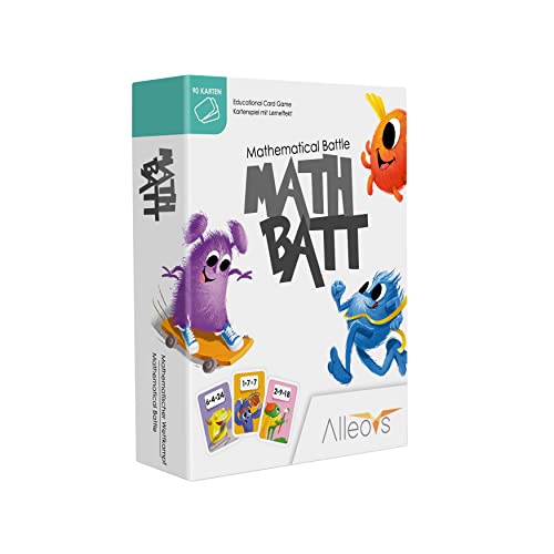 ALLEOVS Jogo mental batalha matemática - jogo de multitiplicações educacionais - 90 cartões para tabelas aprendizagem - atividades cérebro divertido crianças e familiares - presentes de aniversário -