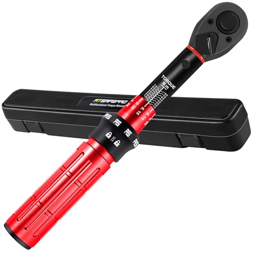 ATsafepro Chave dinamométrica 1/4'' 1-8 Nm, para bicicleta e motocicleta, ± 3% de alta precisão com 72 dentes