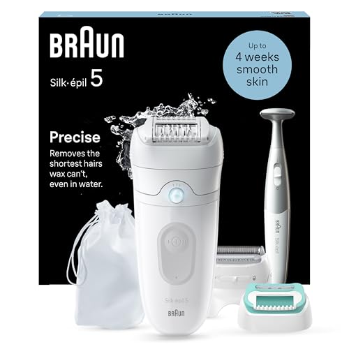 Braun Silk-épil 5, Depiladora elétrica para uma eliminação fácil do cabelo, pele macia e duradoura, 5-251, branco/cinzento