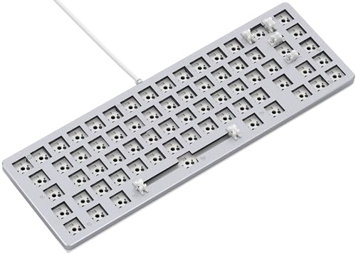 Glorious Gaming GMMK 2 Compact (65%) Barebones (apenas capa) - Capa de teclado gaming mecânico, compacta TKL (65%), alumínio, personalizável, RGB, distribuições internacionais / ISO - branco