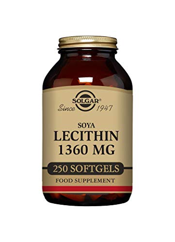 Solgar Lecitina de soja 1360 mg cápsulas moles - embalagem de 250