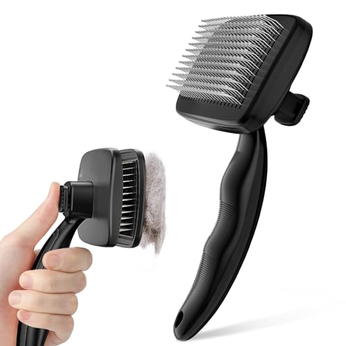 Pecute Escova para gatos e cães pelo curto e longo, pente para animais de estimação remover pelo com pérolas adesivas nas pontas para uma muda confortável | acessórios de estimação