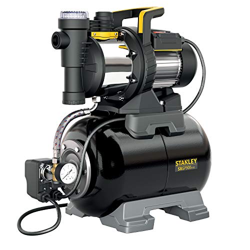 Stanley SXGP900XFBE Bomba auto-aspirante com caldeira para águas limpas, 900 W, fluxo máximo. 3,300 l/h, prevalência máx. 42 Meses