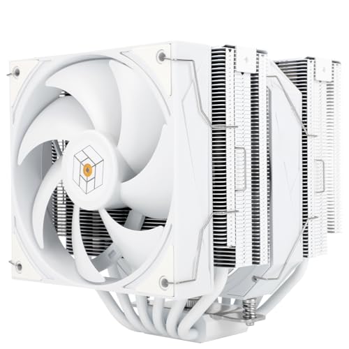 Thermalright Royal Pretor 130 White Ventoinha de refrigeração para CPU, TL-H12W-X28 e TL-HD13W-X28, compatível com Intel LGA115X/1200/2011/1700/1851; plataformas AM4/AM5, refrigeração torre de